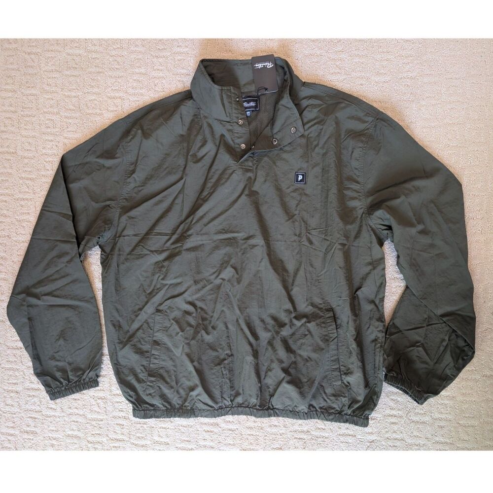 NWT Primitive Skateboarding Anorak Mens 2X 2XL XXL Dark Green Mock Collar